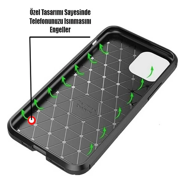 Xiaomi Mi 9 Lite Karbon Desenli Negro Silikon Kılıf - Resim 5