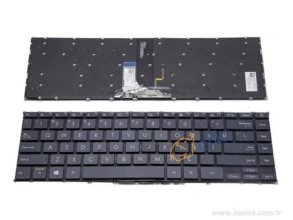 Asus ZenBook 13 OLED UX325EA-KG235T Notebook Klavyesi, Laptop Tuş Takımı (Siyah TR) ışıklı