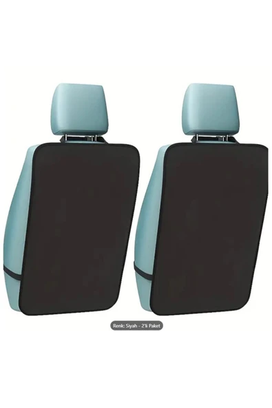 Jusso Araç Koltuk Arkası Koruyucu İkili Kılıf Siyah - 3