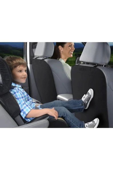 Jusso Araç Koltuk Arkası Koruyucu İkili Kılıf Siyah