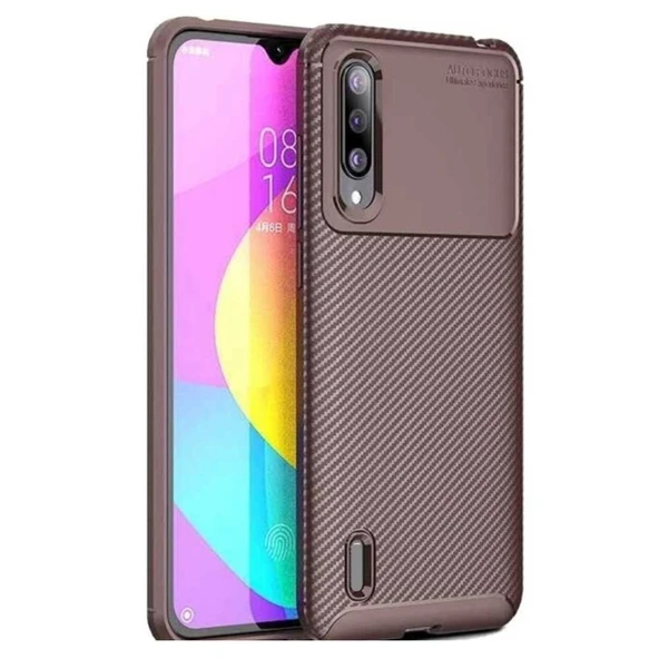 Xiaomi Mi 9 Lite Karbon Desenli Negro Silikon Kılıf - Resim 3