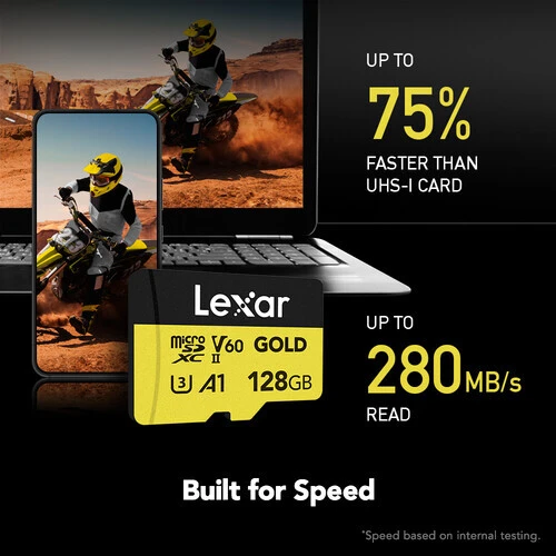 Lexar 128GB Gold 280 MB/s UHS-II / V60 / U3 MicroSD Hafıza Kartı - 3