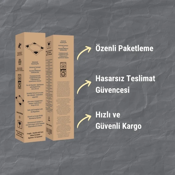 Çamaşır Makinesi Kurutma Makinesi İstifleme Birleştirme Kiti Arçelik - Beko Ayarlanabilir - Resim 6