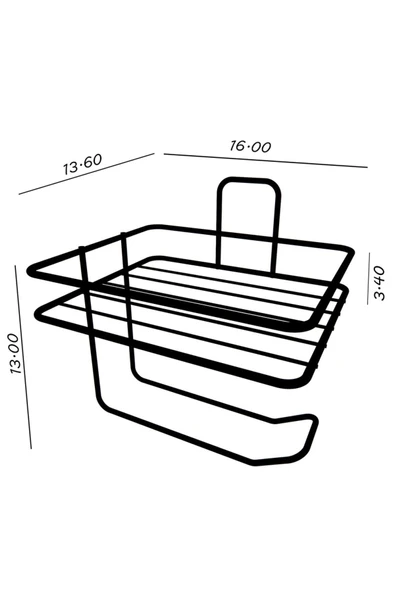 Jusso Yapışkanlı Tuvalet Kağıtlığı Tutacağı Askısı Mat Siyah Metal Tuvalet Kağıtlık - 5