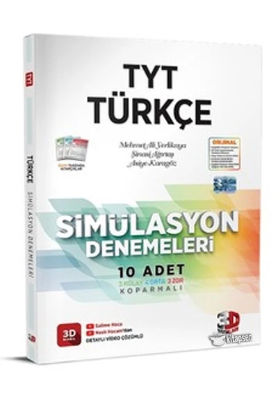 2025 TYT Türkçe Simülasyon Denemeleri Detaylı Video Çözümlü 3D Yayınları