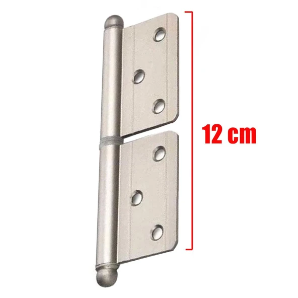 Yönsüz Menteşe Cerman Çerman Alüminyum Kapı Menteşesi Estetik Kolay Montaj Dayanıklı Saten 12 cm - 2