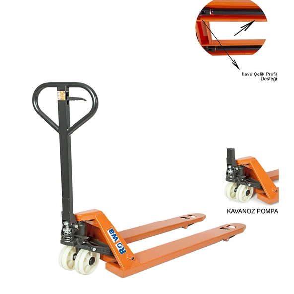 Rolwal Transpalet 2500 Kg Ny Teker Kavanoz Pompa