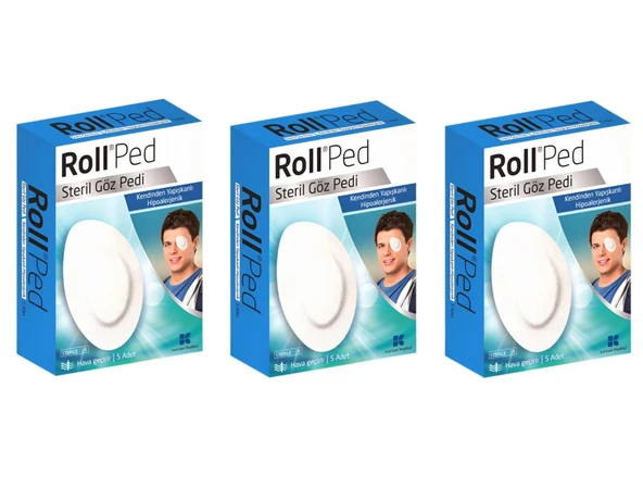 Roll Ped Steril Goz Pedi 5'li 3 Kutu