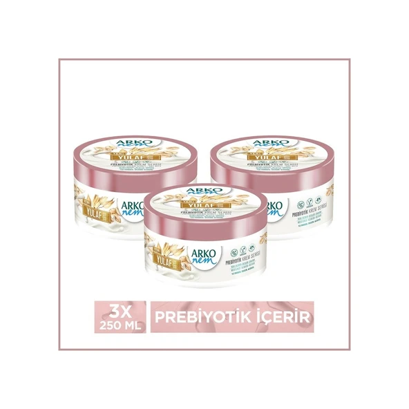 Arko Nem Prebiyotik Krem Serisi Yulaf Sütü 3 x 250 ML