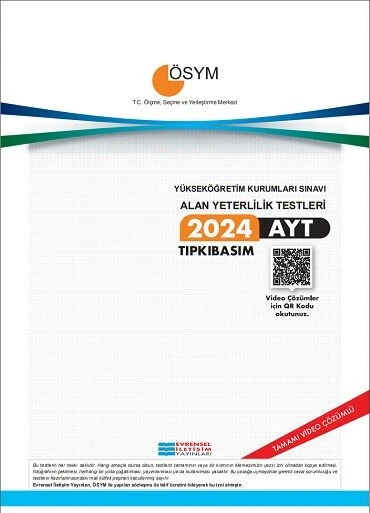 2024 AYT Çıkmış Sorular Video Çözümlü Evrensel İletişim Yayınları