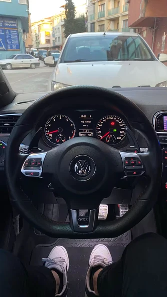 YıldızTuning  Volkswagen Touran Siyah Direksiyon F1 Kulakçık Vites Bigsize - 2