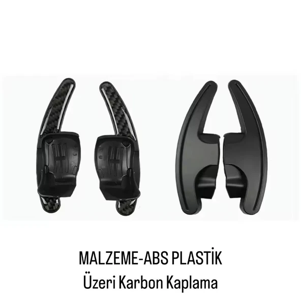 YıldızTuning  Volkswagen Beetle 2013-2016 Karbon Direksiyon F1 Kulakçık Vites Mini