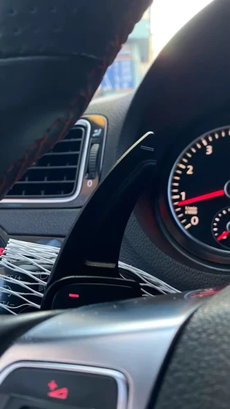 YıldızTuning  Volkswagen Golf 5 Siyah Direksiyon F1 Kulakçık Vites Bigsize - 3