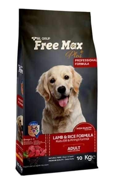 Free Max Köpek Maması Kuzu Etli Pirinçli 10 Kg