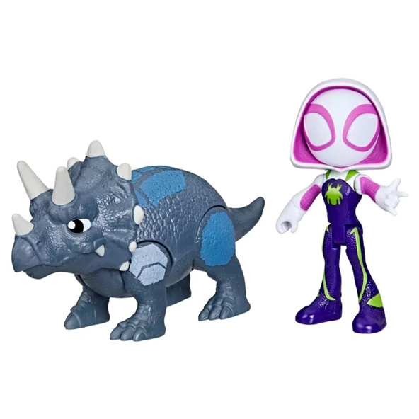 Spidey and His Amazing Friends Dino Webs Figürler F9478-G0122 Ghots-Spider & Rhino Dino