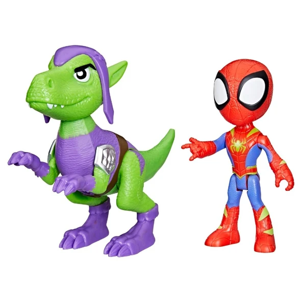 Spidey and His Amazing Friends Dino Webs Figürler F9478-G0120 Spidey & Goblin Raptor