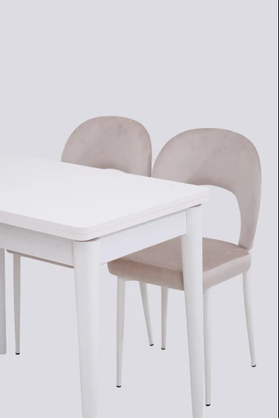 Damla Hilal MDF Mutfak Masa Sandalye Takımı 60x100cm - Resim 11