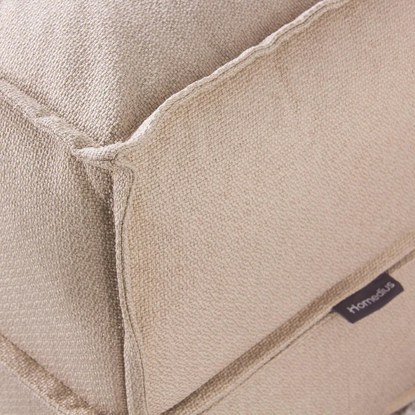 Homedius Mocca Keten Çift Kişilik Katlanır Yatak Katlanır Koltuk Bej Çift - 6