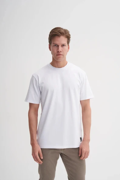 Cazador Bisiklet Yaka Regular Fit Rahat Likralı Düz Tişört 4142 ürün görseli 1