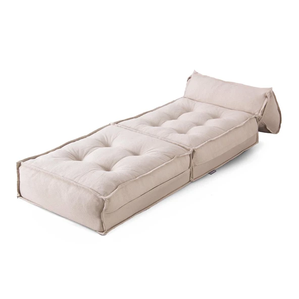 Homedius Mocca Keten Tek Kişilik Katlanır Yatak Katlanır Koltuk Bej Tek - 6