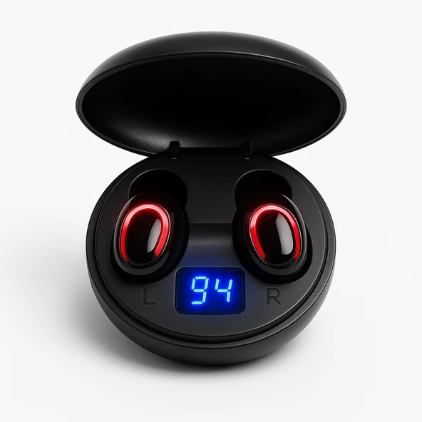 Buds Air T100 Siyah Kulakiçi Kulaklık TWS Kılıf Hediyeli - 3