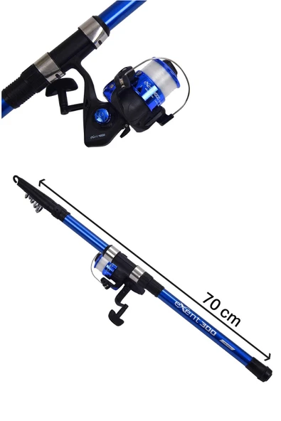 Exent 7 Kademeli 4000 Sarım Hobi Kıyı Olta Takımı - 300 cm (kamış ve motor)