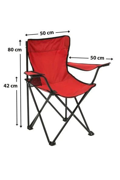 Exent Rejisör Kamp Sandalyesi Katlanır Çantalı Piknik, Plaj, Balıkçı Sandalyesi - 5