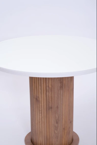 Bohem Yuvarlak Lak Panel Mutfak Masası 100cm - 5