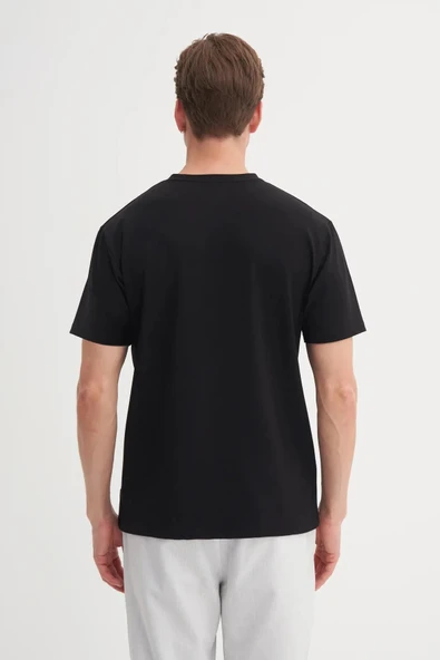 Cazador Caz 4142 Bisiklet Yaka Regular Fit Rahat Likralı Düz Tişört - Resim 4