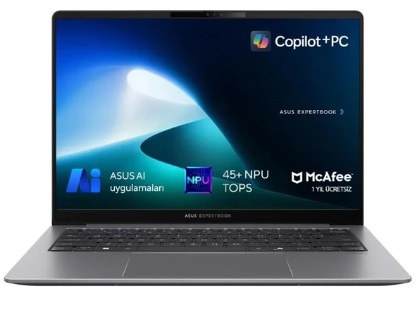 Asus ExpertBook P5 2.Nesil Core Ultra 7 258V-32Gb-1Tb Ssd-14inc-W11
