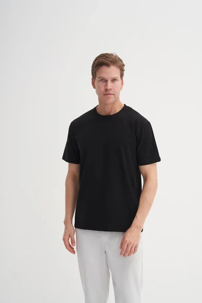 Cazador Caz 4142 Bisiklet Yaka Regular Fit Rahat Likralı Düz Tişört ürün görseli 1