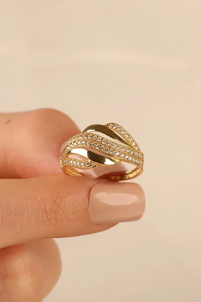 Taşlı Altın Yüzük ty001 - Resim 4