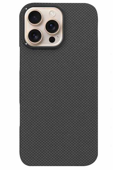 iPhone 15 Pro Max Uyumlu Lens Standlı Manyetik Şarj Özellikli Fuchsia Kevlar Telefon Kılıfı - Resim 9