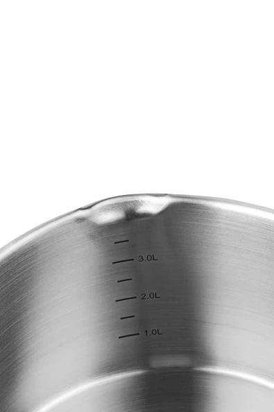 Nehir Roma 22 Cm Paslanmaz Çelik Süzgeç Kapaklı Fonksiyonel Derin Tencere - Resim 7