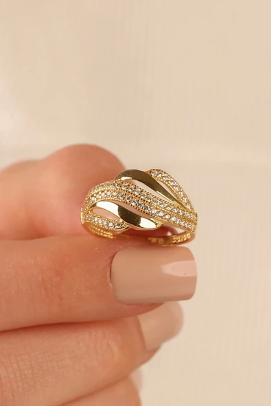 Taşlı Altın Yüzük ty001 - Resim 2