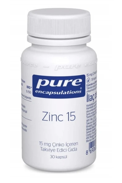 Pure Zinc 15 mg 30 Kapsül