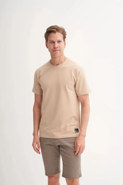 Cazador Bisiklet Yaka Regular Fit Rahat Likralı Düz Tişört 4142 ürün görseli 1