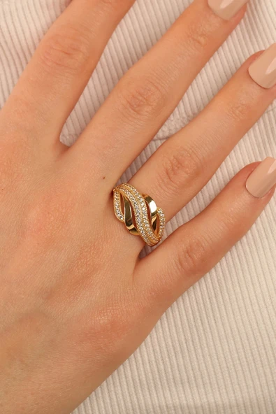 Taşlı Altın Yüzük ty001 - Resim 5