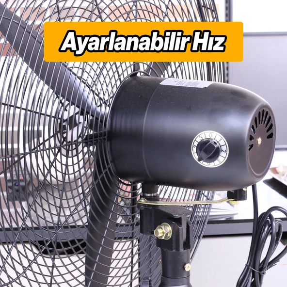 Sanayi Tipi 75 cm 210W Ayaklı Vantilatör Sessiz Geniş Alanlara Uygun Endüstriyel Güçlü Fan - 4