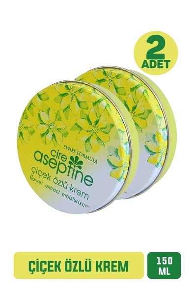 Cire Aseptine Çiçek Özlü Krem Klasik Teneke Kutu 150 ml 2 Adet