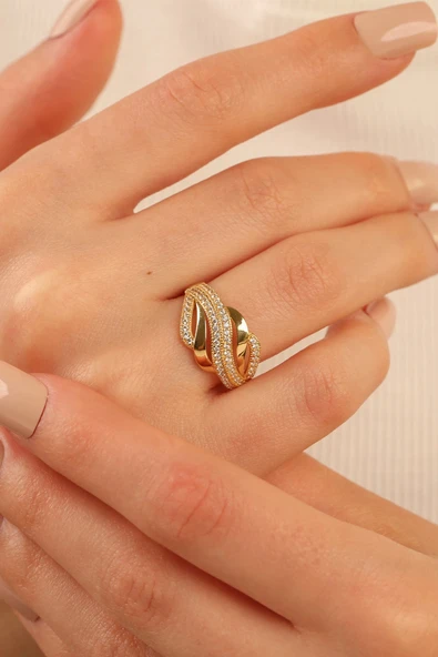 Taşlı Altın Yüzük ty001 ürün görseli 1