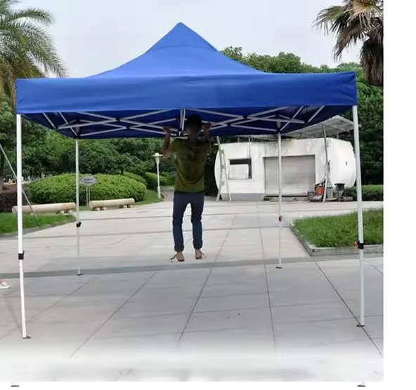 Otomatik Gazebo Çardak 240 X 240 Cm Tente Teras Bahçe Kamelyası Gölgelik Mavi - Resim 3