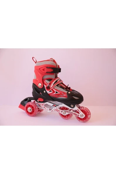 Duman Paten Ayarlanabilir 2+1 Işıklı Metal Gövde Alıştırma Pateni Çanta Işıklı Paten 34-37 - 2