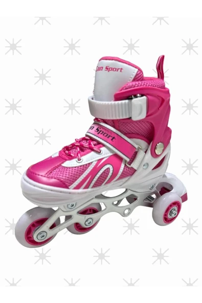 Duman Paten Ayarlanabilir 2 1 1 Işıklı Metal Gövde Alıştırma Pateni Çanta Işıklı Paten 34-37