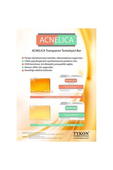 Acnelica Temizleyici Bar Sivilce, Akne Ve Siyah Nokta Sabunu 100 Gr - 3