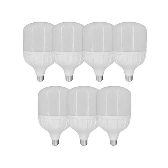 Chn 7'li Paket 60w Büyük Boy 6500K Beyaz Işık E27 Led Tasarruflu Ampül