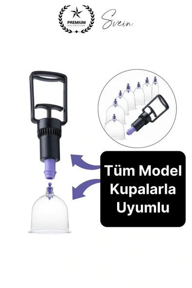 Kolay Kullanım 2 Parmak Hacamat Pompası Tüm Kupalarla Uyumlu Plastik Dayanıklı 1 Adet Kan Dolaşımı - 2