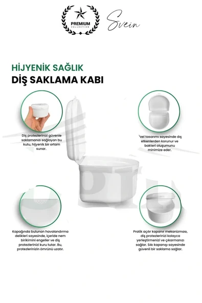 Yüksek Kalite Diş Protezi Saklama Kabı Kutusu Ortodondik Seyahat Ağız Koruyucu Taşınabilir Hijyenik - 2