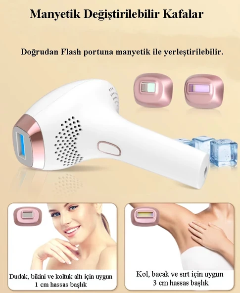 nwn3 Acısız IPL Buz Lazer Epilasyon Cihazı 999.999 Flaş Atım Tüm Vücut - Yüz - 2