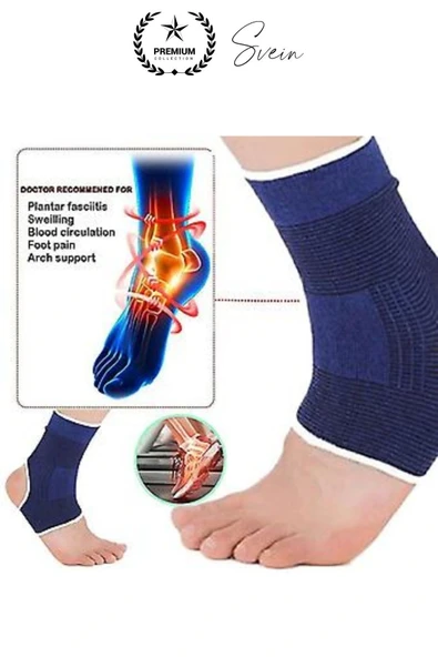 Yüksek Kalite Elastik Ayak Bilek Koruyucu Destek Bandajı Bandı Spor Sıkıştırma Sağ Sol Çift - 3